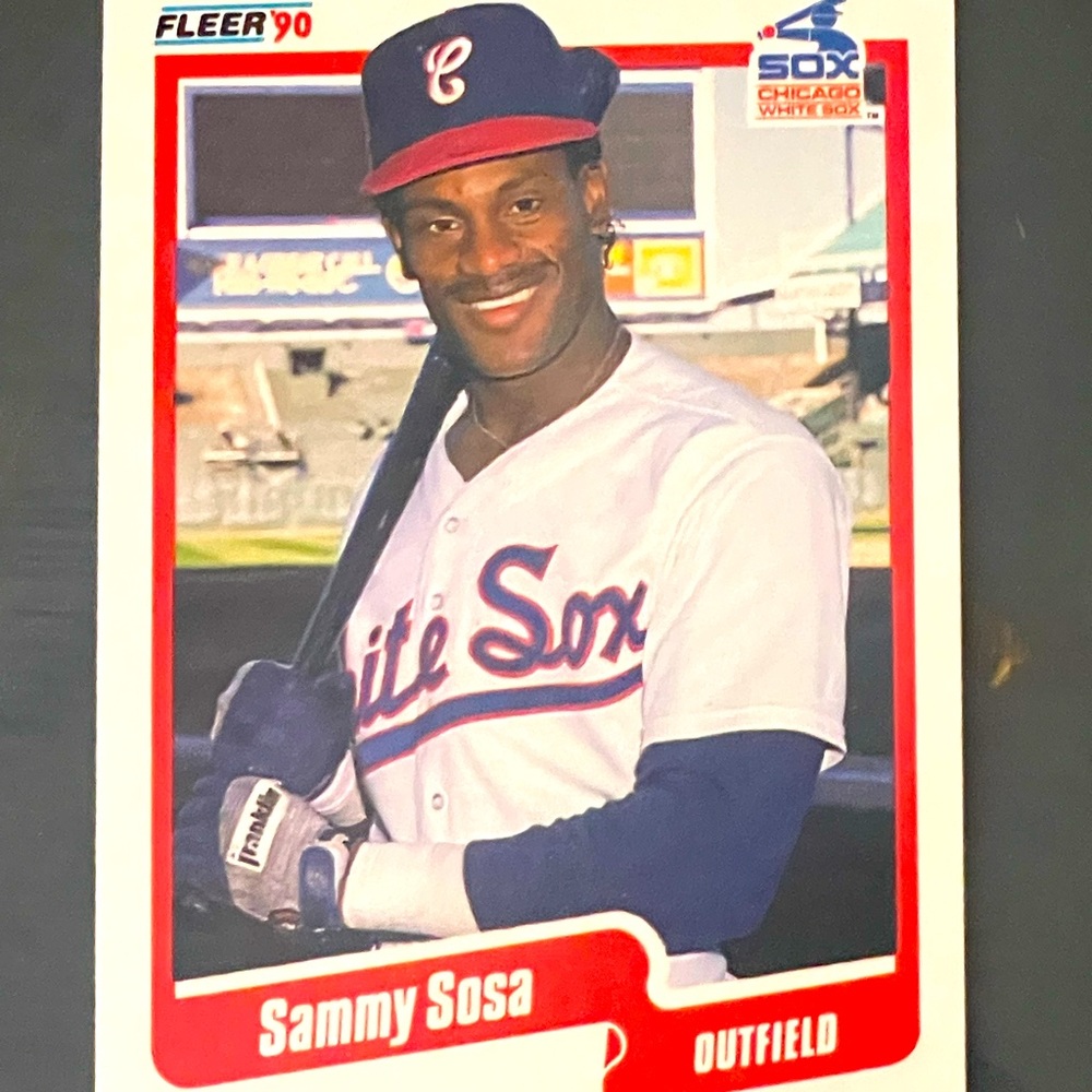 1990 Fleer Sammy Sosa error rookie baseball card #548
